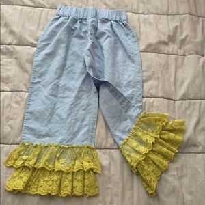 Wide leg cropped pants